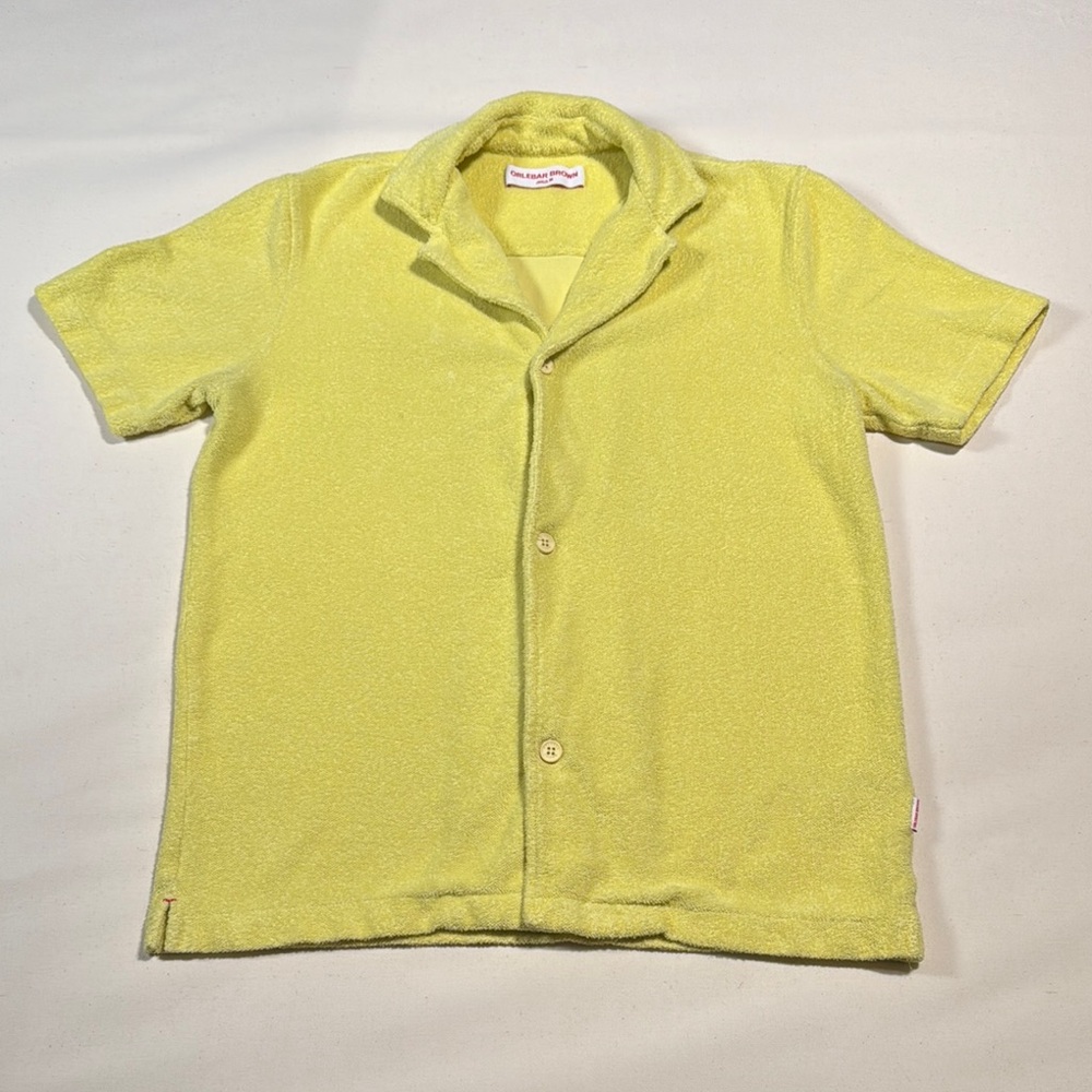 Orlebar Brown Yellow Howell Toweling Button Down Shirt